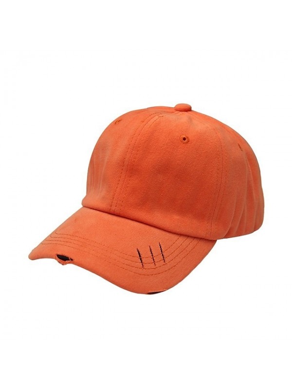 Women's Casual Baseball Cap Dailywear Sport Splice Pure Color Beige Black Hat Sun Protection Breathable / White / Orange / Purple / Gray / Fall #8949909