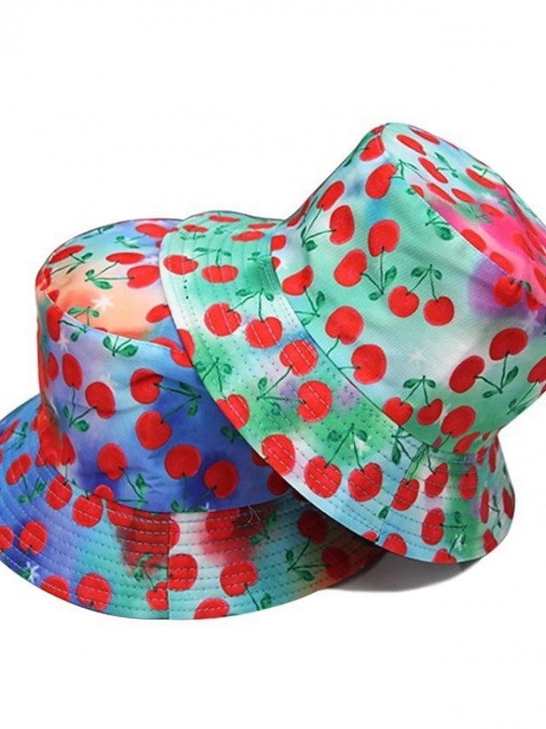 Women's Casual Sun Hat Dailywear Lawn Floral Knitted Fruit Blue Green Hat Sun Protection Warm Breathable #8962743