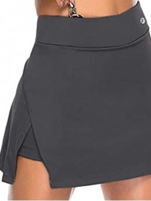 Women's Fashion Short Skirts Sports Outdoor Casual / Daily Solid Colored 2 in 1 Blue Black Gray S M L #8985782