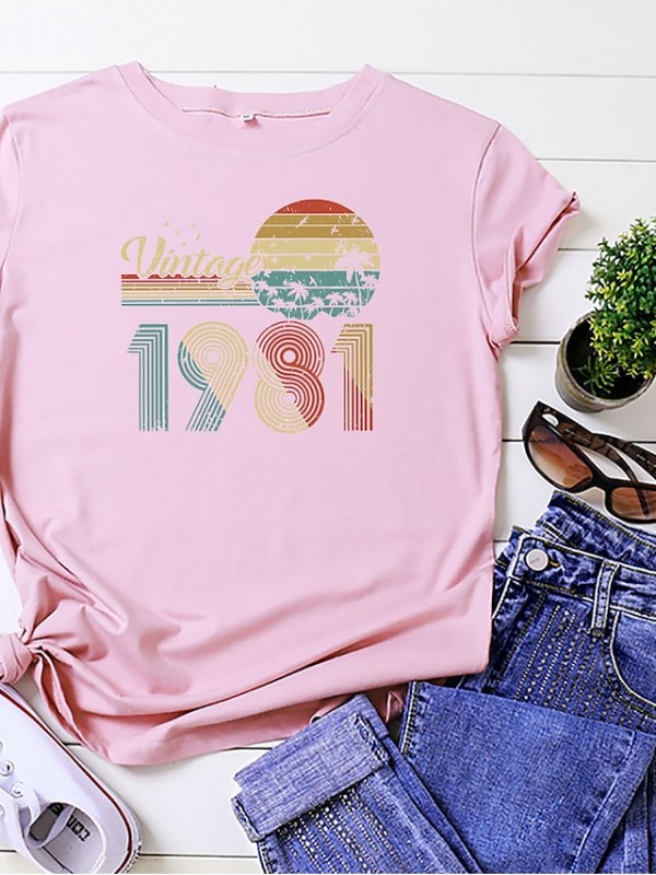 40th birthday gifts women vintage 1981 shirt 40 years of being awesome t-shirt original parts tee retro birthday party tops(gray2-s) #8843323