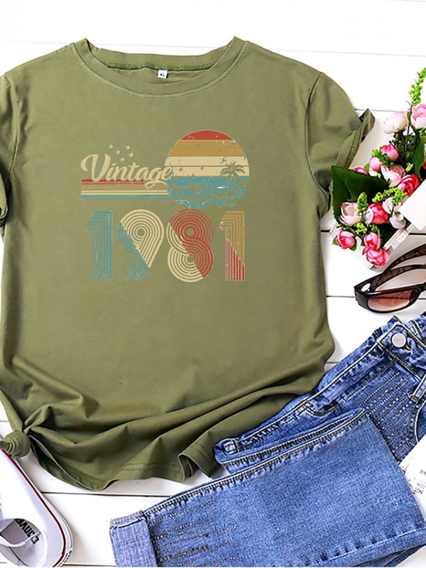 40th birthday gifts women vintage 1981 shirt 40 years of being awesome t-shirt original parts tee retro birthday party tops(gray2-s) #8843323