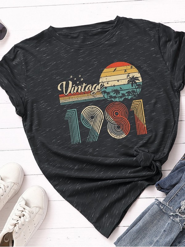 40th birthday gifts women vintage 1981 shirt 40 years of being awesome t-shirt original parts tee retro birthday party tops(gray2-s) #8843323