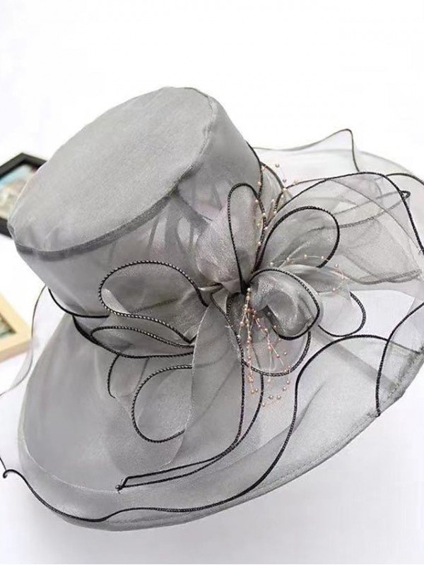 Women's Party Hat Party Street Holiday Modern Style Stylish Flower Light Brown Wine Hat Beige Coffee Black White Red #8780357