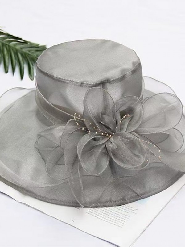 Women's Party Hat Party Street Holiday Modern Style Stylish Flower Light Brown Wine Hat Beige Coffee Black White Red #8780357