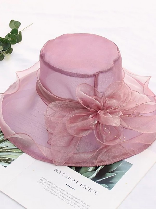 Women's Party Hat Party Street Holiday Modern Style Stylish Flower Light Brown Wine Hat Beige Coffee Black White Red #8780357