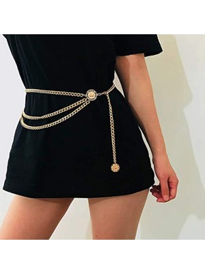 Women's Chain Party Wedding Street Dailywear Gold Silver Belt Pure Color Fall Winter Spring Summer Alloy #8544175